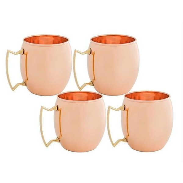 Old Dutch International Old Dutch International OS429 16 oz. Solid Copper Moscow Mule Mugs - Set of 4 OS429